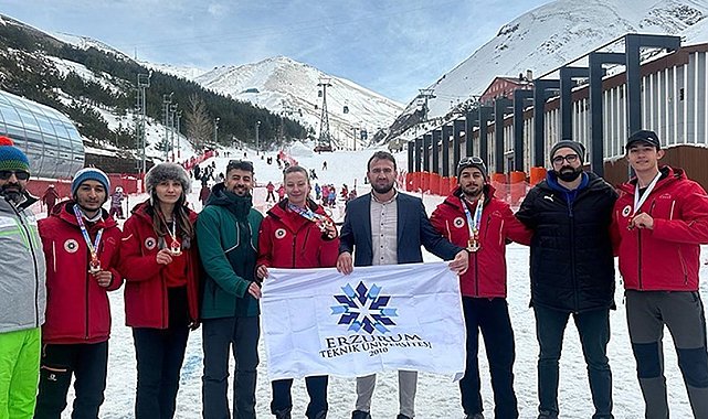 Buza altın harflerle ETÜ yazıldı