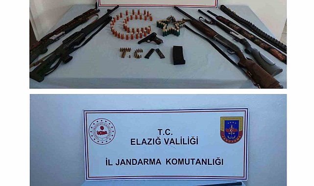 Elazığ 7 adet ruhsatsız silah ele geçirildi