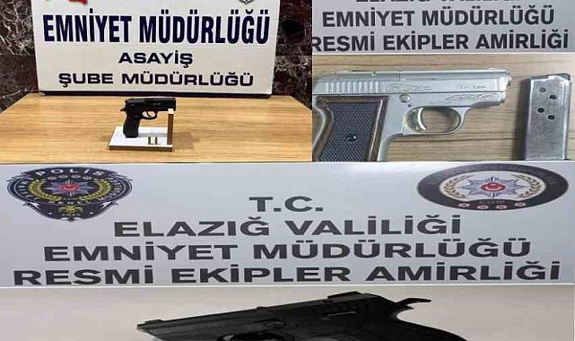 Elazığ'da 7 adet ruhsatsız tabanca ele geçirildi