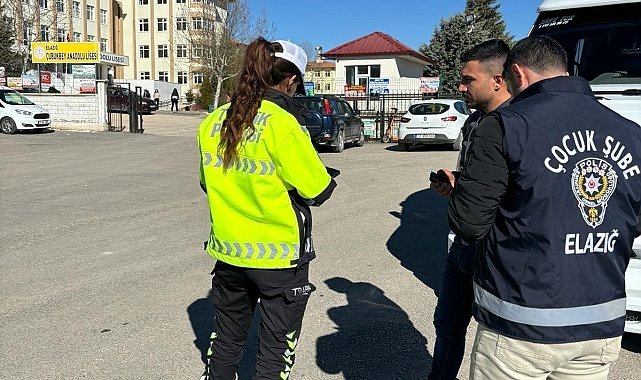 Elazığ'da okul önü denetimleri sürüyor