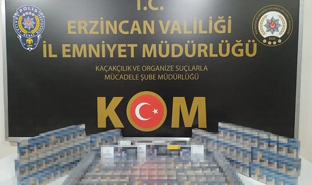 Erzincan'da 400 paket kaçak sigara ele geçirildi