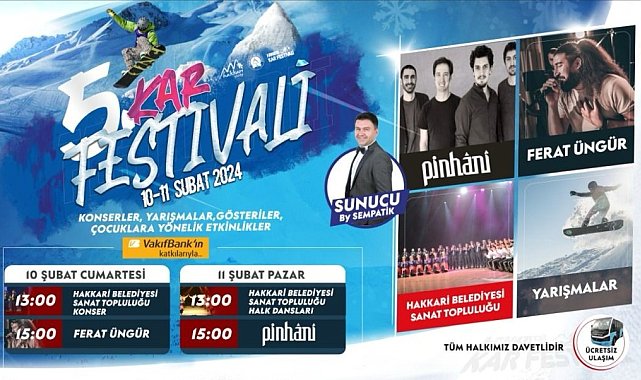 Hakkari'de 5. kar festivali heyecanı başlıyor