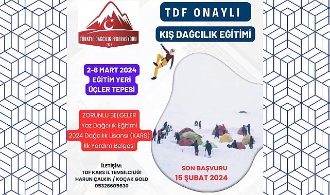 Kars'ta kış dağcılık eğitimi başlıyor