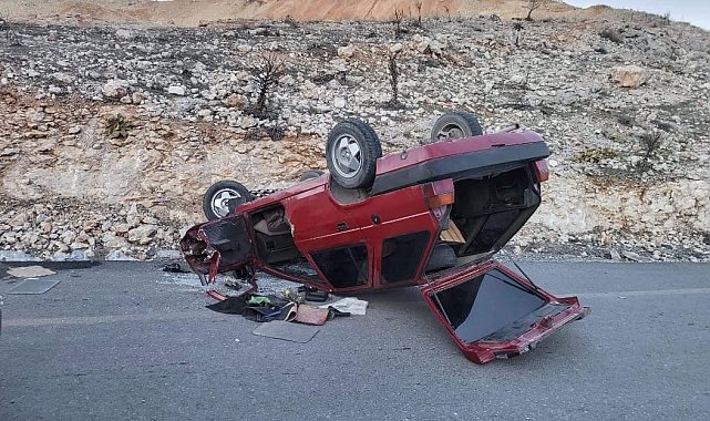 Kontrolden çıkan otomobil takla attı: 4 yaralı