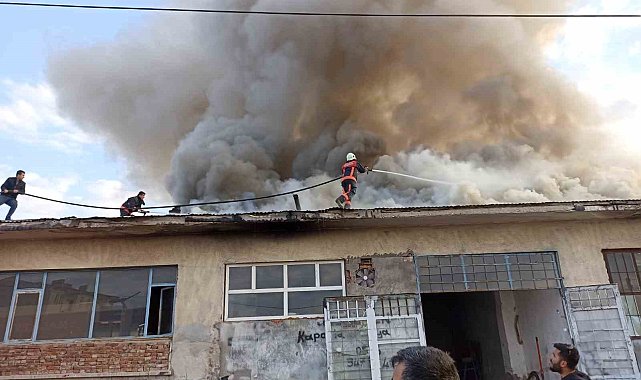 Malatya'da sanayi sitesinde korkutan yangın