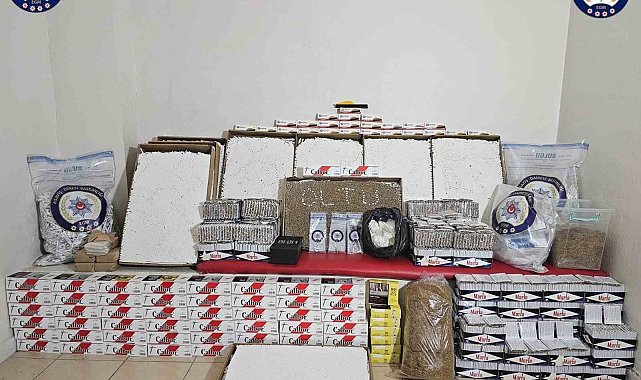 Oltu polisi kaçak sigara ele geçirildi