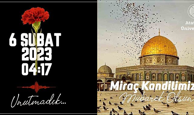 Rektör Çomaklı'dan 6 şubat depremi ve miraç kandili mesajı