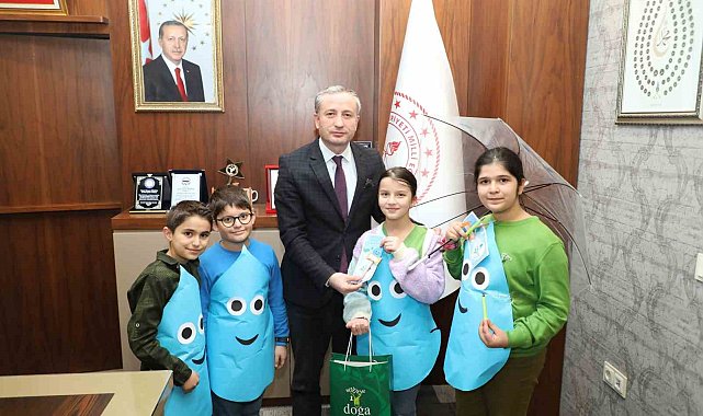 Ağrı'da Dünya Su Günü'nde öğrenciler Milli Eğitim Müdürü Kökrek ile buluştu