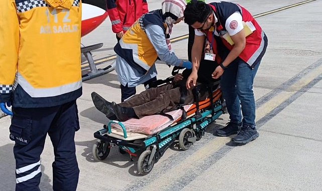 Apandisit hastası helikopterle Van'a sevk edildi