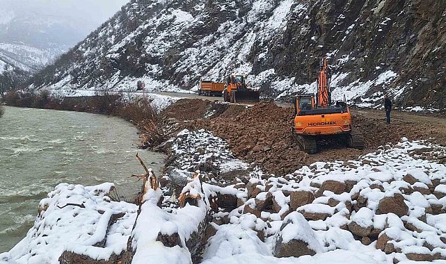 Çığ nedeniyle kapanan Çatak-Pervari kara yolu açıldı