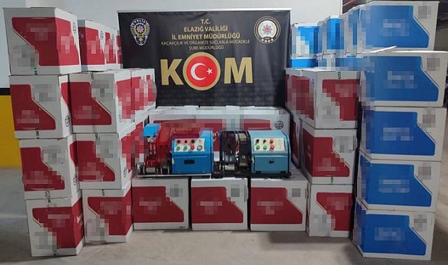 Elazığ'da bir milyon 100 bin dal makaron ele geçirildi