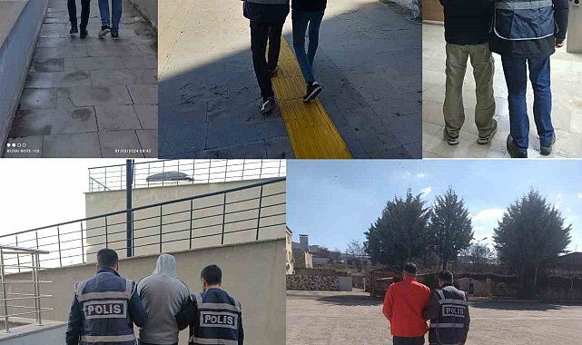 Elazığ'da kesinleşmiş hapis cezası bulunan 17 zanlı yakalandı