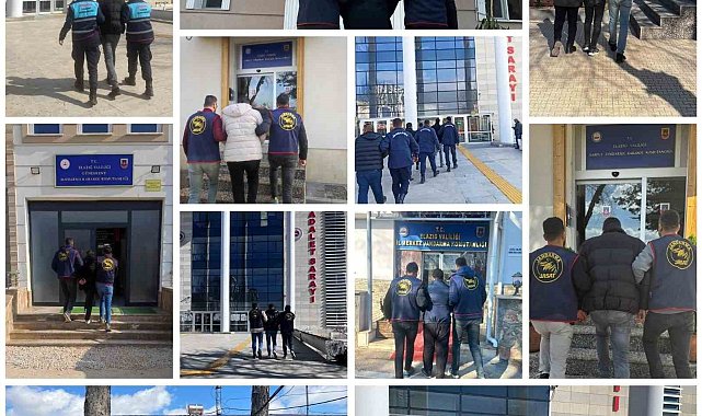 Elazığ'da kesinleşmiş hapis cezası bulunan 34 zanlı yakalandı