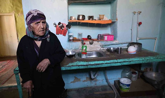 Elazığ'da yaşlı kadının yaşam mücadelesi