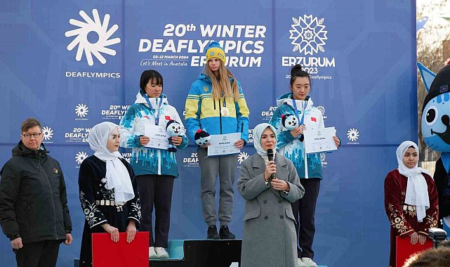 Erzurum 20. İşitme Engelliler Kış Olimpiyat Oyunları'nda ilk madalyalar verildi