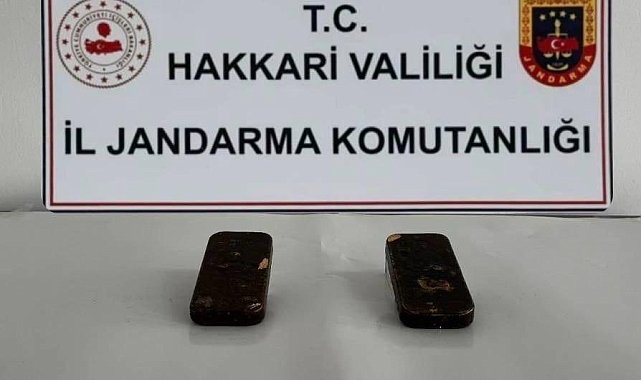 Hakkari'de 1 kilo 870 gram külçe altın ele geçirildi