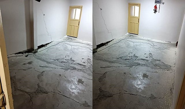 Hakkari'de kısmen çöken bir ev boşaltıldı