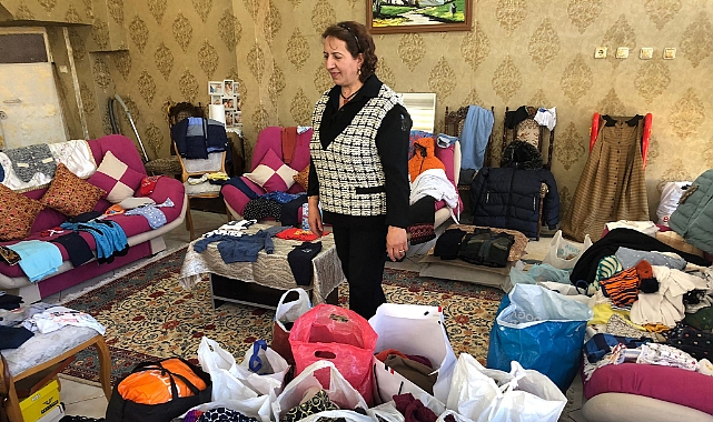 Kadın muhtardan "ihtiyacın yoksa as, ihtiyacın varsa al" kampanyası