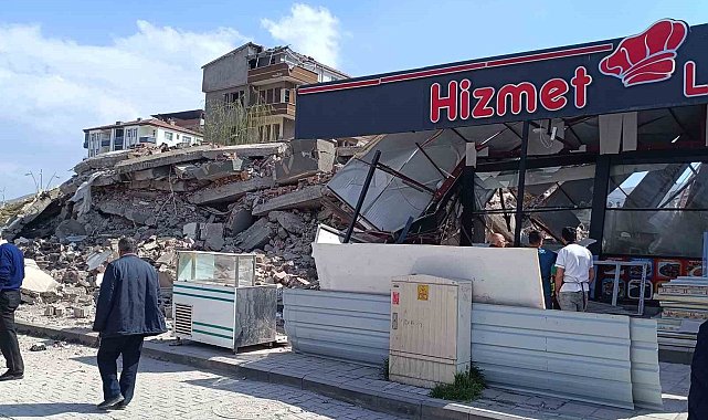 Kontrollü yıkımda sağlam işyeri zarar gördü