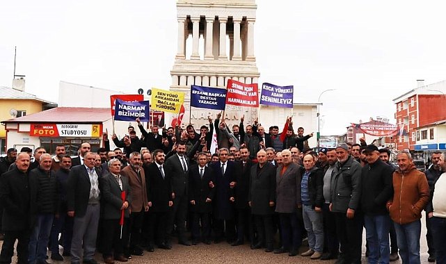Narman'da Başkan adayı Temel Daş'a yoğun ilgi