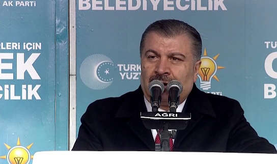 Sağlık Bakanı Koca, AK Parti'nin Ağrı mitinginde konuştu