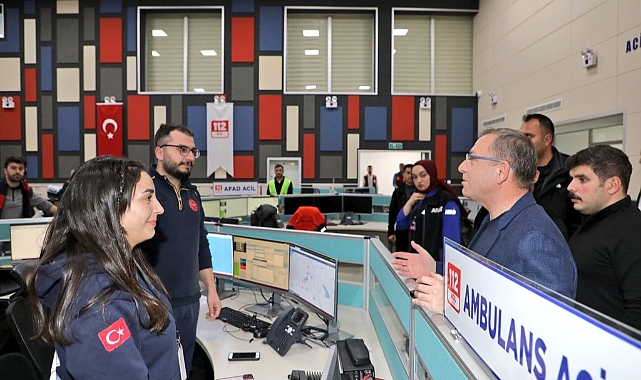 Vali Polat'tan 112 Acil Çağrı Merkezi'ne ziyaret