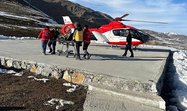 Van'da ambulans helikopter hamile kadın için havalandı