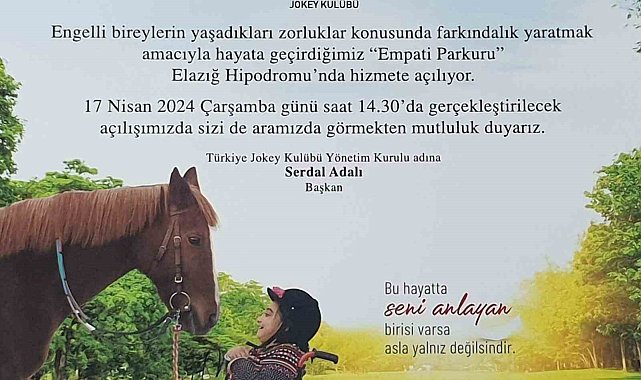 Elazığ Hipodromu'nda empati parkuru kuruluyor