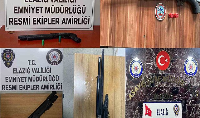 Elazığ&#039;da 13 adet ruhsatsız silah ele geçirildi