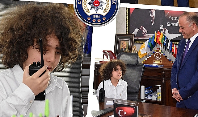 Emniyet müdürlüğünü devralan minik Ahmet'ten telsiz anonsu