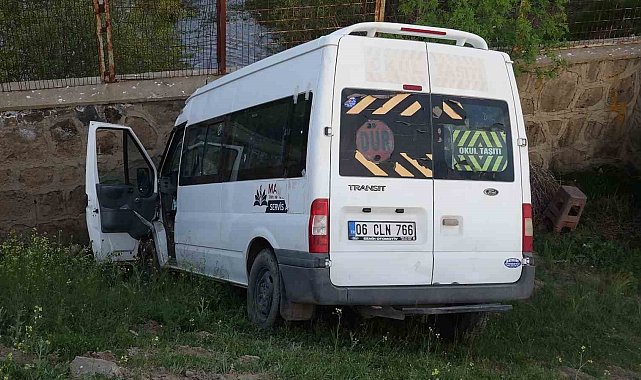Erciş'te minibüs şarampole uçtu: 1 yaralı
