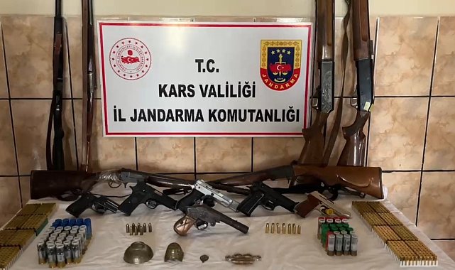 Kars'ta silah ve tarihi eser kaçakçılarına operasyon