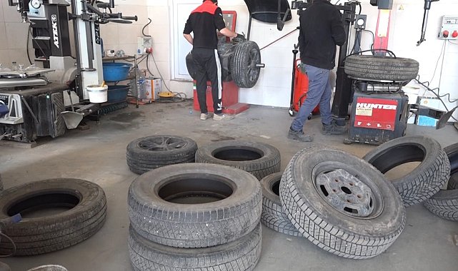 Lastikçilerde bahar yoğunluğu