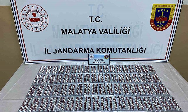 Malatya'da binden fazla sentetik hap ele geçirildi