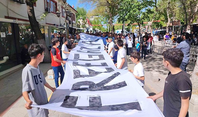 Malatya'da Gazze için yürüyüş düzenlendi