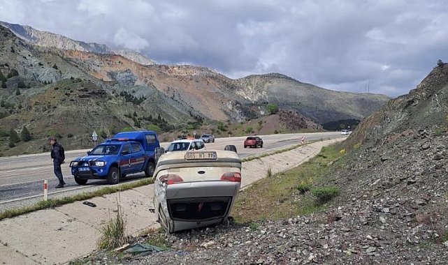 Malatya'da otomobil takla attı: 4 yaralı