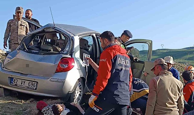 Muş'ta otomobil takla attı: 4 yaralı