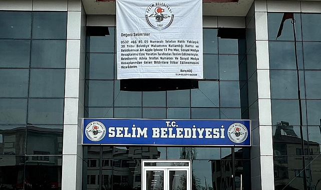 Selim Belediyesi'nin borcu asıldı