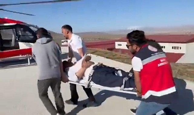 Van'da ambulans helikopter 64 yaşındaki hasta için havalandı