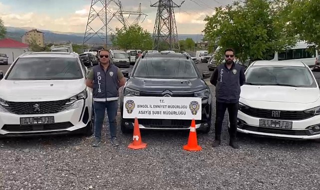 Bingöl'de çalıntı araçlar ele geçirildi