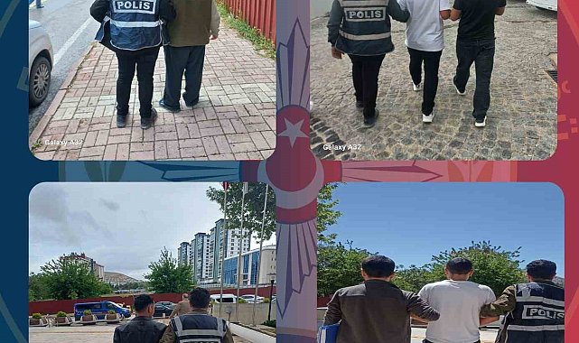 Elazığ'da kesinleşmiş hapis cezası olan 18 zanlı yakalandı