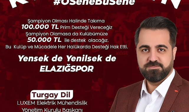 Elazığspor'a 100 bin liralık prim sözü
