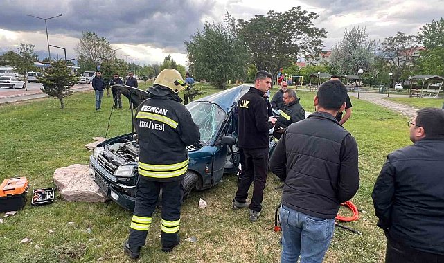 Erzincan'da trafik kazası: 1 yaralı