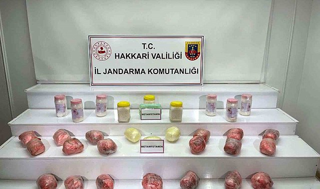Hakkari'de 34 kilo 638 gram metamfetamin ele geçirildi