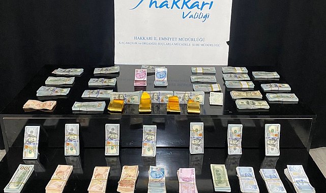 Hakkari'de 358 bin 430 dolar ile 4 kilo kaçak altın ele geçirildi