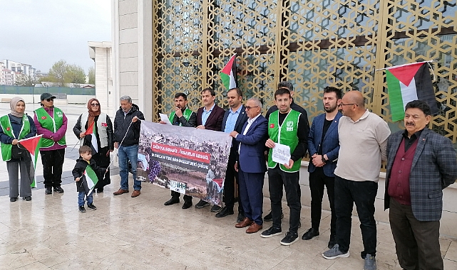 Kars'ta İsrail'in Gazze'ye yönelik saldırıları protesto edildi