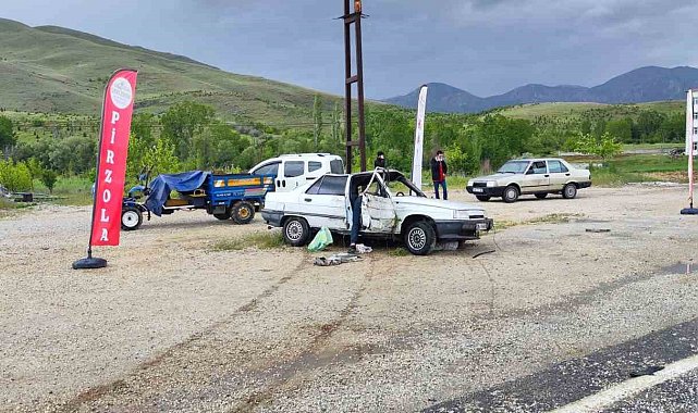Malatya'da otomobil takla attı: 2 yaralı