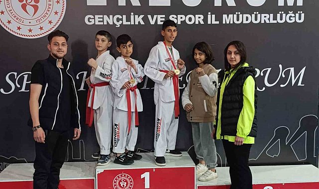 Oltulu minik tekvandocular il birincisi oldu