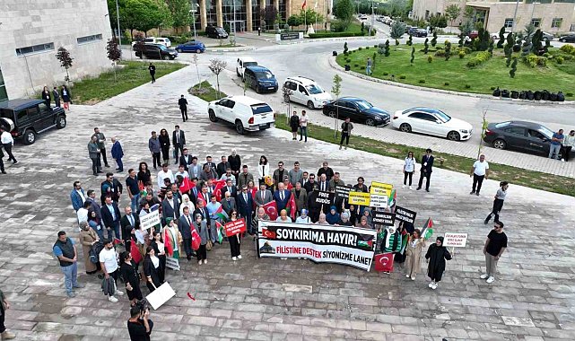 Tunceli'de üniversite öğrencilerinden Filistin'e destek