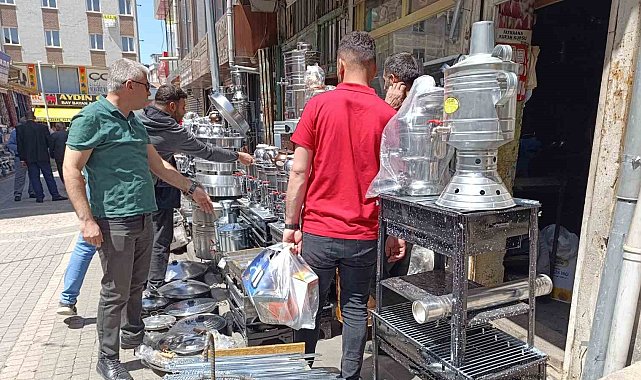 Van'da mangal ve semaver satışları arttı